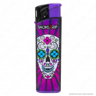 SmokeTrip Accendini Elettronici Ricaricabili Fantasia Teschi - Box da