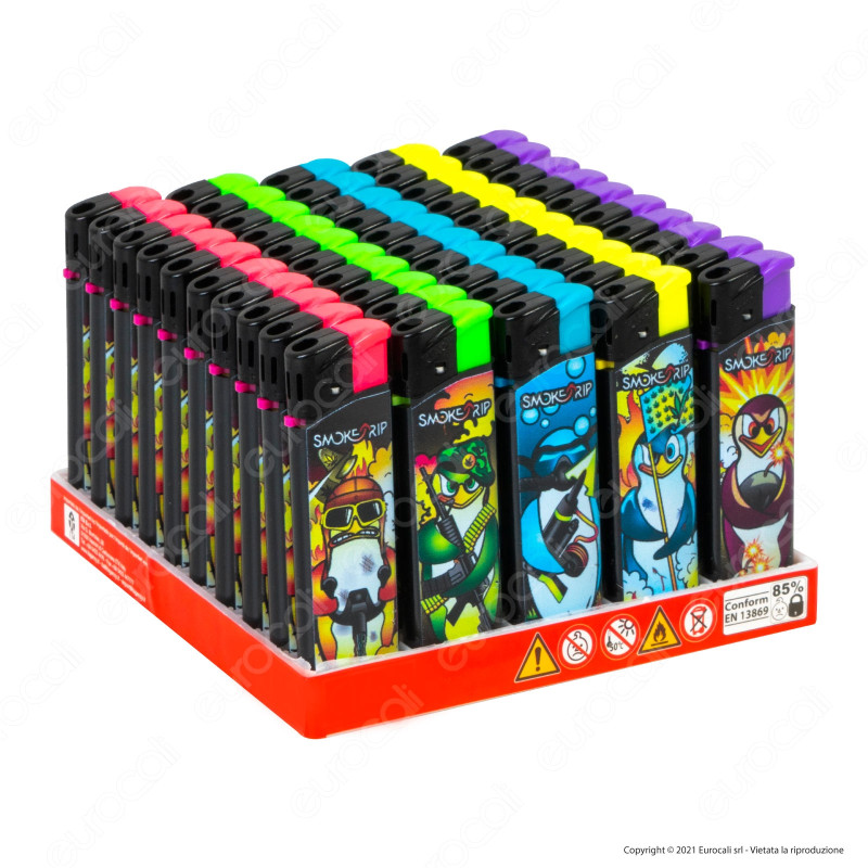 SmokeTrip Accendini Elettronici Ricaricabili Fantasia Pinguini - Box