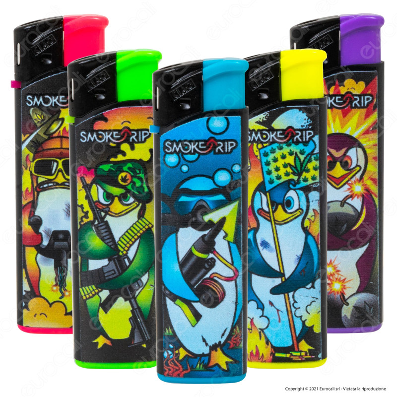 SmokeTrip Accendini Elettronici Ricaricabili Fantasia Pinguini - 5