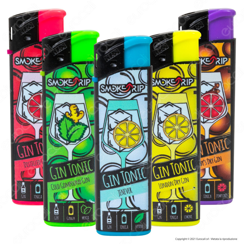 SmokeTrip Accendini Elettronici Ricaricabili Fantasia Gin Tonic - 5