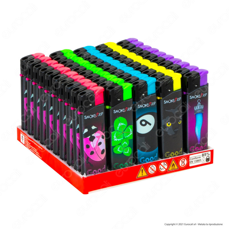 SmokeTrip Accendini Elettronici Ricaricabili Fantasia Sfiga - Box da