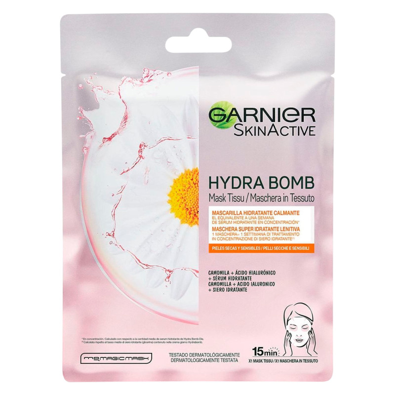 Garnier SkinActive Maschera in Tessuto Hydra Bomb Camomilla Monouso