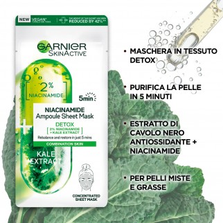 Garnier SkinActive Niacinamide Maschera in Tessuto Ampolla Detox