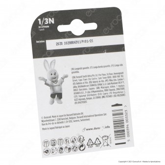 Duracell Lithium 1/3N DL1/3N Pile 3V - Blister 1 Batteria