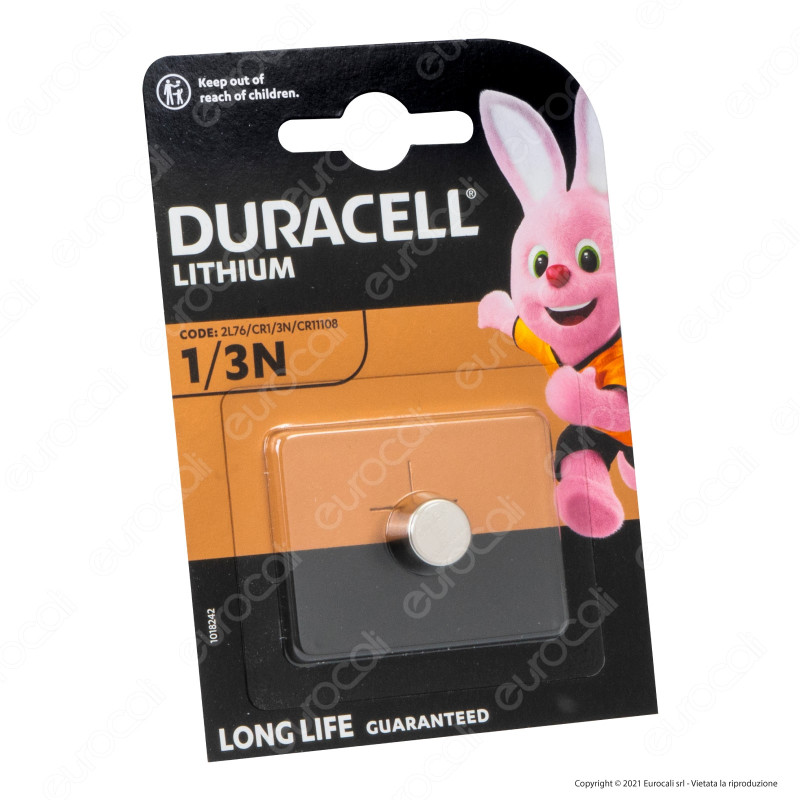 Duracell Lithium 1/3N DL1/3N Pile 3V - Blister 1 Batteria