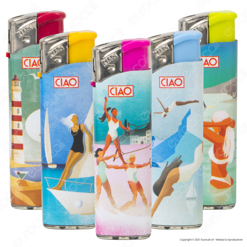 Ciao Accendino Elettronico Fantasia Summer - Serie da 5 Accendini