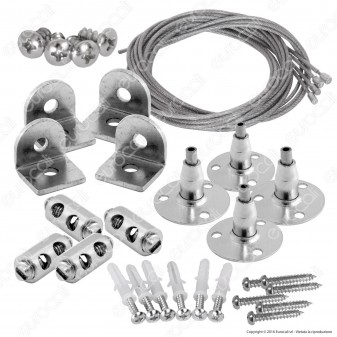 V-Tac Kit per Montaggio a Sospensione di Pannelli LED - SKU 6018