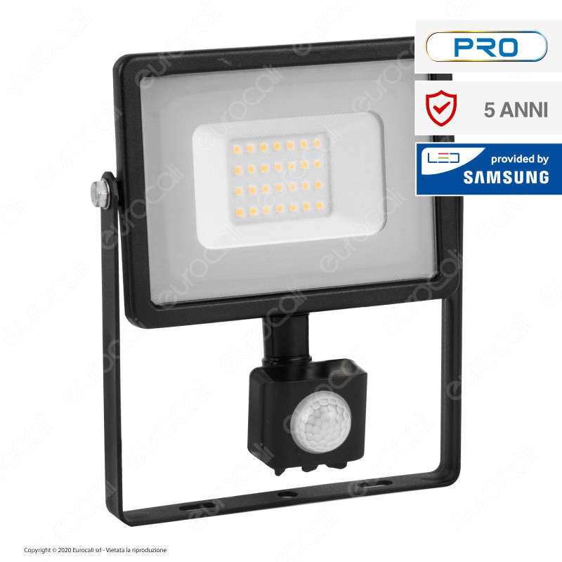 V-Tac PRO VT-20-S Faretto LED 20W Ultra Sottile Slim Chip Samsung con