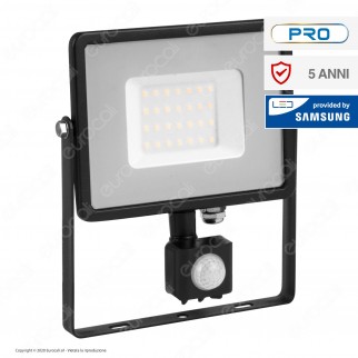 V-Tac PRO VT-30-S Faretto LED 30W Ultra Sottile Slim Chip Samsung con