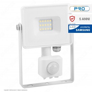 V-Tac PRO VT-10-S Faretto LED 10W Ultra Sottile Slim Chip Samsung con