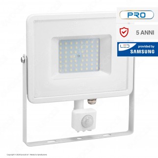 V-Tac PRO VT-50-S Faretto LED 50W Ultra Sottile Slim Chip Samsung con