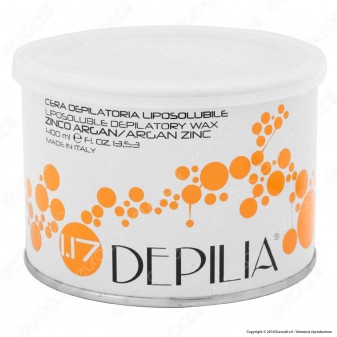 Depilia 1.17 Zinco Argan Cera Depilatoria Liposolubile per Ceretta -
