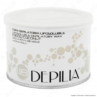 Depilia 1.18 Cocco Depilatoria Liposolubile per Ceretta - 1 Barattolo