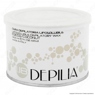 Depilia 1.18 Cocco Depilatoria Liposolubile per Ceretta - 1 Barattolo