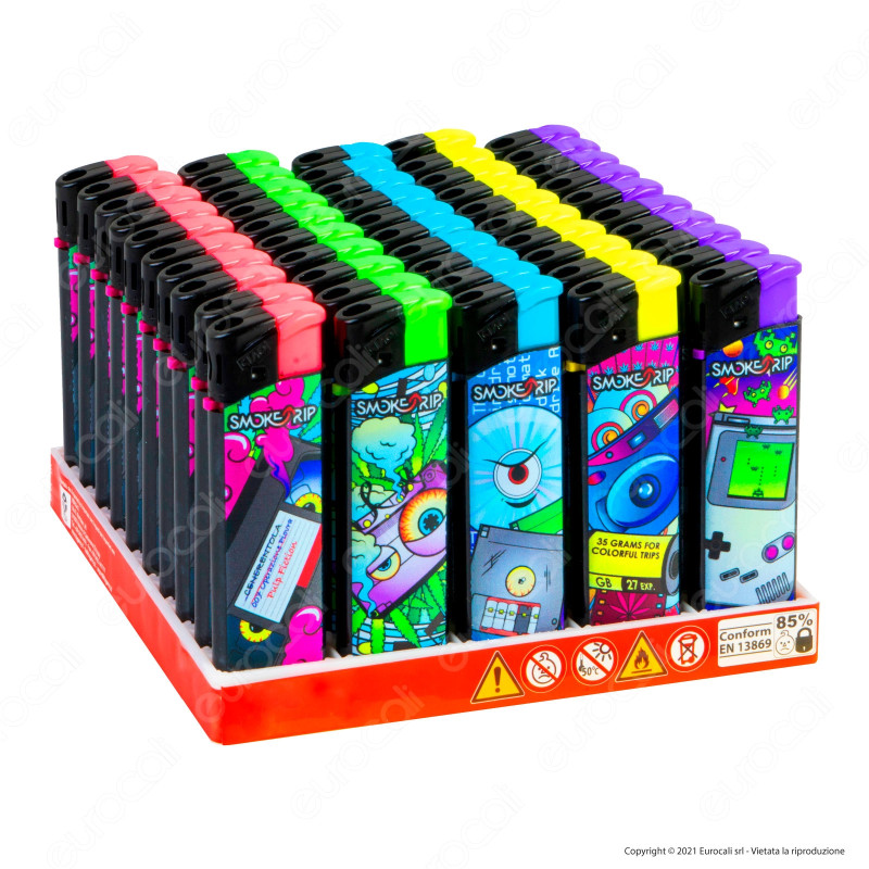 SmokeTrip Accendini Elettronici Ricaricabili Fantasia Techno Vintage