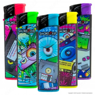 SmokeTrip Accendini Elettronici Ricaricabili Fantasia Techno Vintage