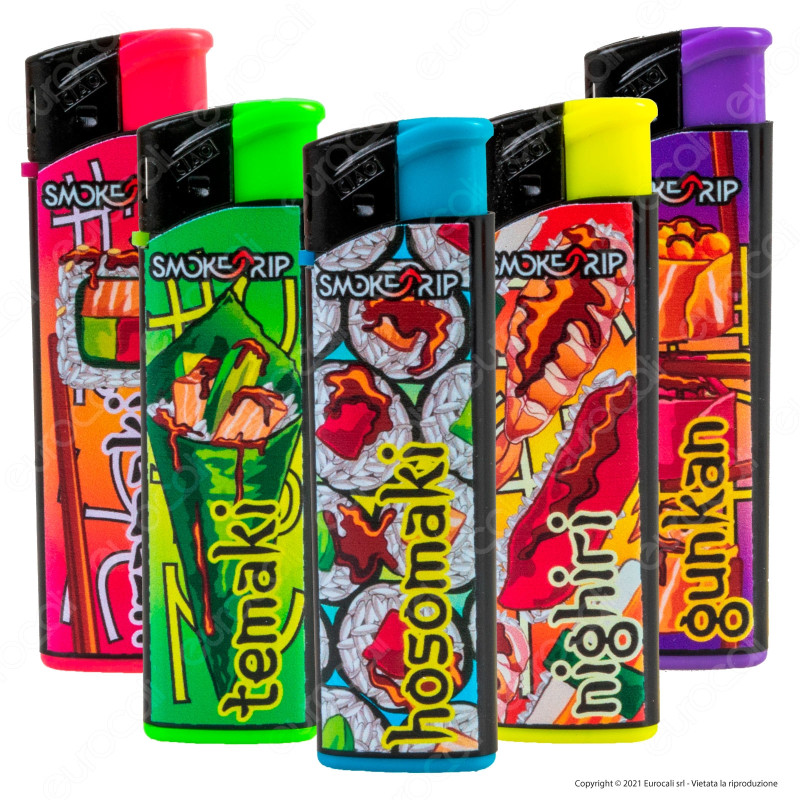 SmokeTrip Accendini Elettronici Ricaricabili Fantasia Sushi - 5