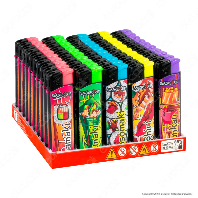 SmokeTrip Accendini Elettronici Ricaricabili Fantasia Sushi - Box da