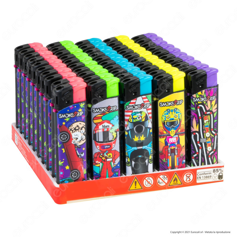 SmokeTrip Accendini Elettronici Ricaricabili Fantasia Motors - Box da