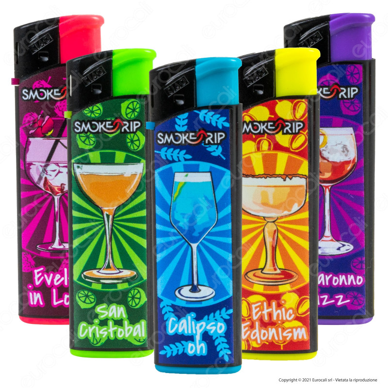 SmokeTrip Accendini Elettronici Ricaricabili Fantasia Lady Cocktails