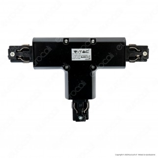 V-Tac Connettore a T 4 Poli Colore Nero - SKU 3524