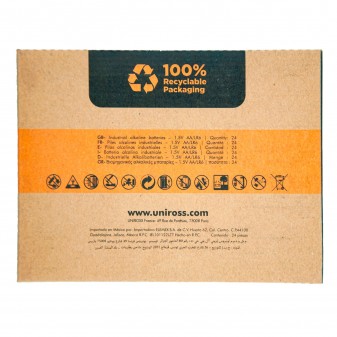 Uniross Pile Alcaline Industrial AA / LR6 / Stilo / 1,5V - Box da 24