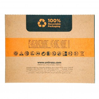 Uniross Pile Alcaline Industrial AA / LR6 / Stilo / 1,5V - Box da 24