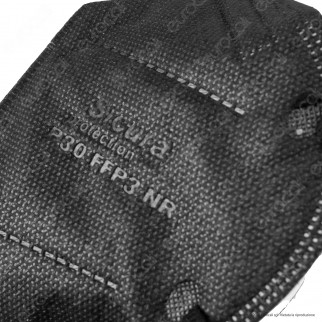 Sicura Protection 10 Mascherine Protettive Colore Nero Elastici Neri