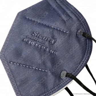 Sicura Protection 10 Mascherine Protettive Colore Blu Elastici Neri
