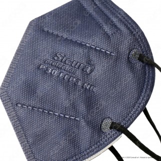 Sicura Protection 10 Mascherine Protettive Colore Blu Elastici Neri