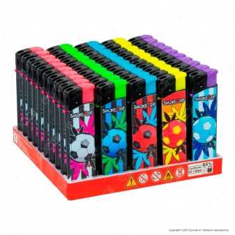 SmokeTrip Accendini Elettronici Ricaricabili Fantasia Football - Box