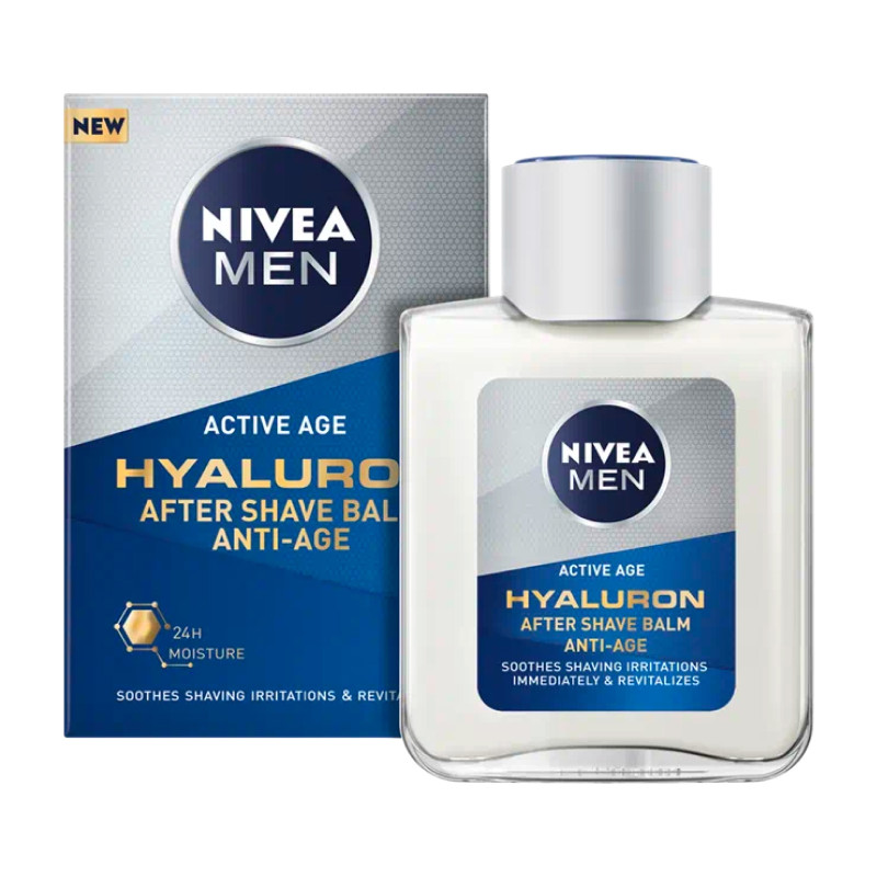 Nivea Men Active Age Hyaluron Balsamo Dopobarba Anti-età - Flacone da