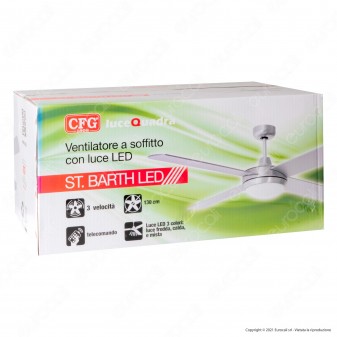 CFG ST. BARTH LED Ventilatore a Soffitto con Lampada LED 3in1
