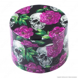 Grinder Tritatabacco 4 Parti in Metallo Chiusura Magnetica Fantasia