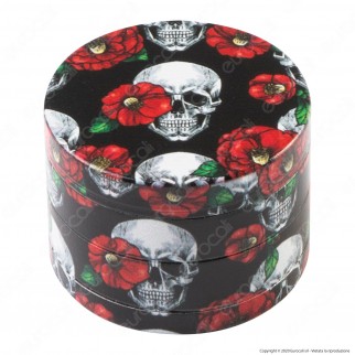 Grinder Tritatabacco 4 Parti in Metallo Chiusura Magnetica Fantasia