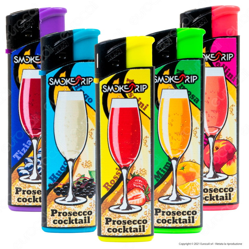 SmokeTrip Accendini Elettronici Ricaricabili Fantasia Prosecco
