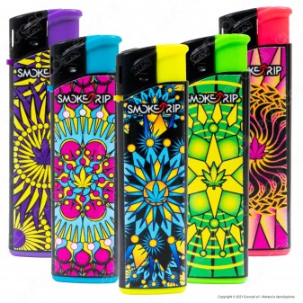 SmokeTrip Accendini Elettronici Ricaricabili Fantasia Mandala Leaves