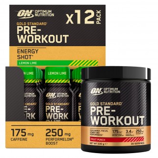 Optimum Nutrition Gold Standard Pre-Workout Energy Shot Limone e Lime