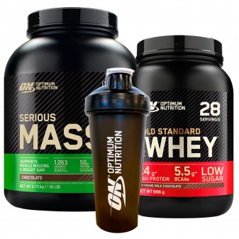 Optimum Nutrition Proteine Serious Mass 2.73Kg Cioccolato e Gold