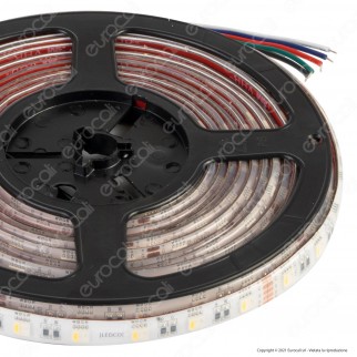 LEDCO Striscia LED RGB+W Multicolore 100W 60 LED/metro 24V Bobina 5
