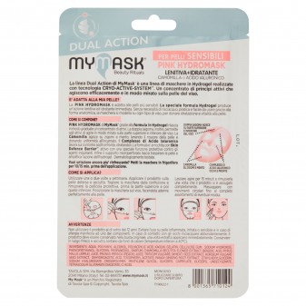 MyMask Pink Hydromask Maschera in Tessuto Lenitiva e Idratante -