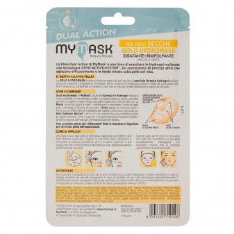 MyMask Gold Hydromask Maschera in Tessuto Idratante e Rimpolpante -