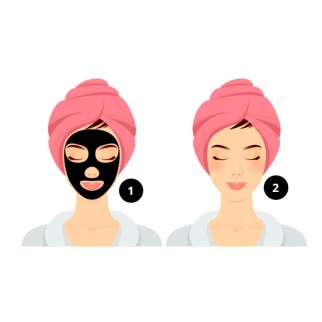 MyMask Black Detox Trattamento Purificante Maschera Recharge e Siero