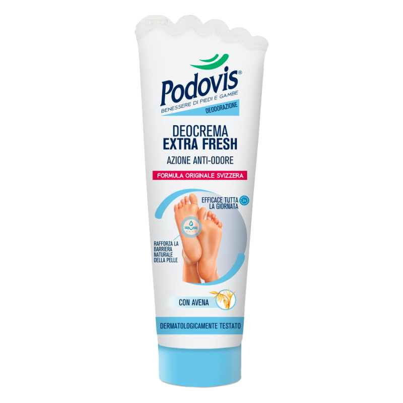 Podovis Deocrema Extra Fresh Azione Anti Odore con Avena - Flacone da