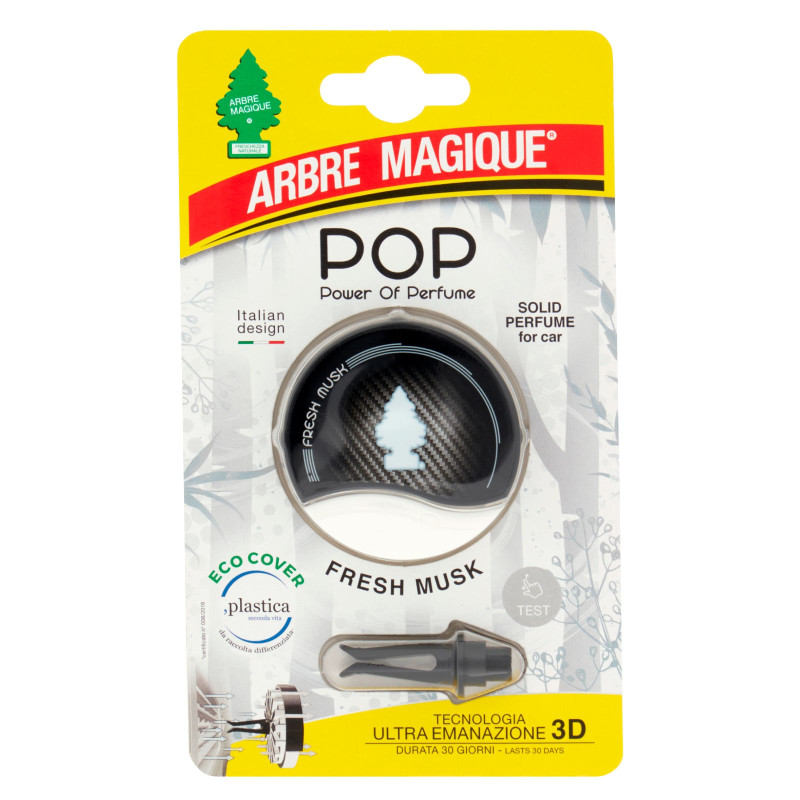 Arbre Magique Pop Profumatore Solido per Auto Fragranza Fresh Musk