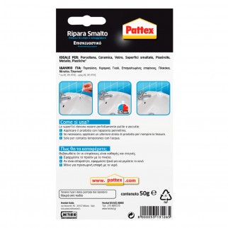 Pattex Bagno Sano Ripara Smalto Ritocco Crepe e Scheggiature -