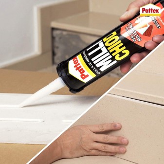 Pattex Mille Chiodi Extreme Adesivo Ultraresistente per Tutti i Materiali - Flacone da 460g