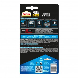 Pattex Mille Chiodi Esterni e Interni Colla di Montaggio - Flacone da 100g