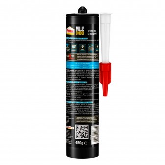 Pattex Mille Chiodi Esterni e Interni Colla di Montaggio con Applicatore - Flacone da 450g