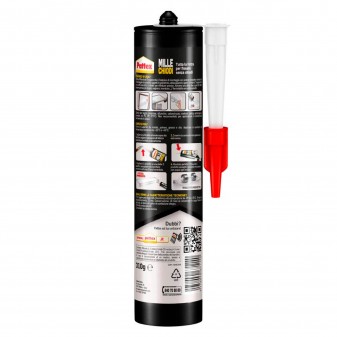 Pattex Mille Chiodi Trasparente Colla di Montaggio con Applicatore - Flacone da 310g